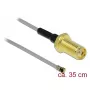 Koaxialkabel DeLOCK 90403 0,35m SMA MHF Schwarz Gold Grau