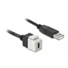 Keystone-Modul DeLOCK 86382 Flach Schwarz Weiß USB C