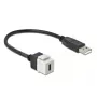Keystone-Modul DeLOCK 86382 Flach Schwarz Weiß USB C