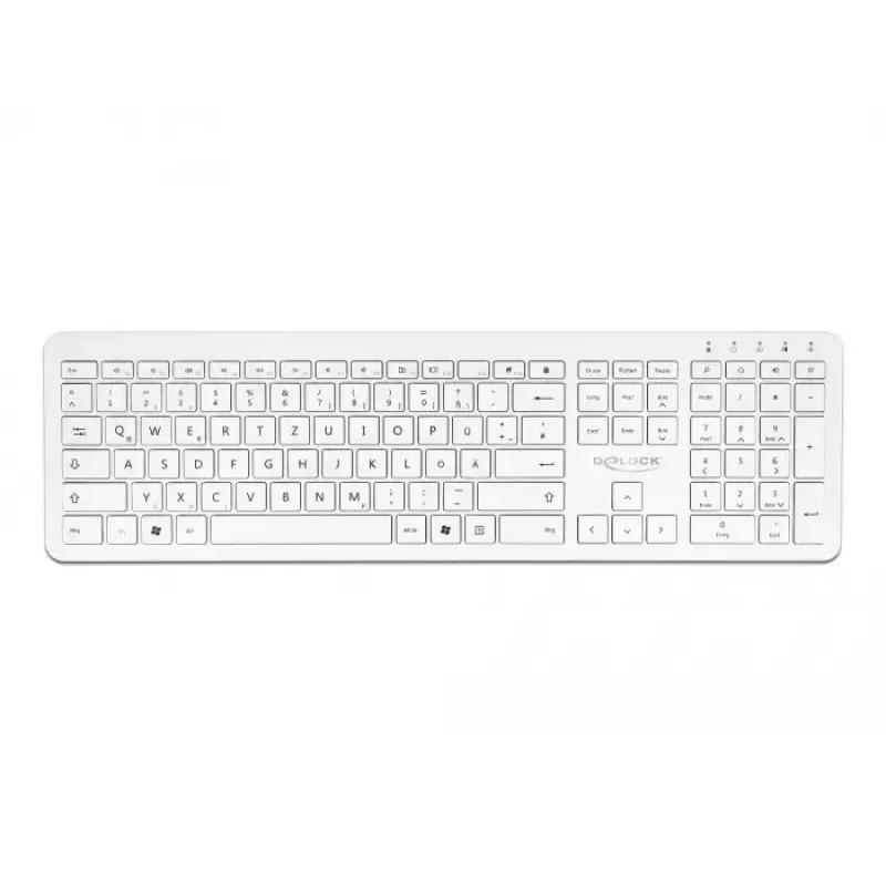 Tastatur DeLOCK 12014 RF Wireless QWERTZ German White