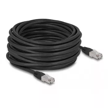 Netzwerkkabel DeLOCK RJ45 Cat.6A S/FTP 15 m Schwarz
