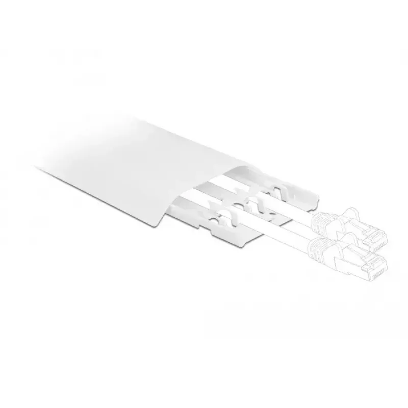 Kabelkanal DELOCK 20886, Polypropylen, weiß, 300×85×10 mm, 2 Stück