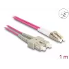 DeLOCK Glasfaserkabel LC Duplex auf SC Duplex OM4 1 m