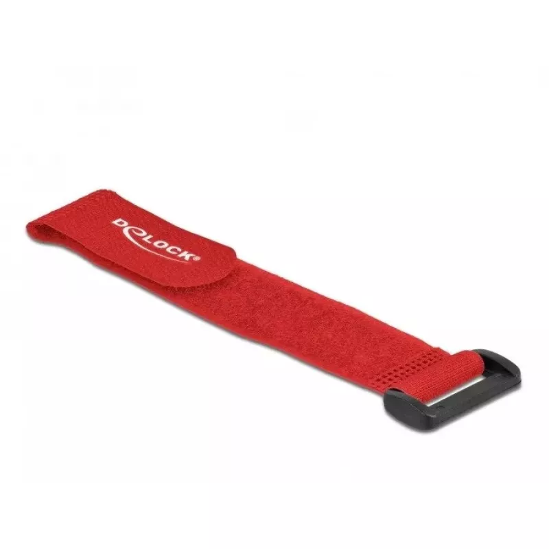Klett-Kabelbinder DeLOCK 19532 Rot 5 Stk.