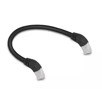 Netzwerkkabel DeLOCK RJ45 Cat.6A S/FTP 45° nach unten 0,25 m schwarz