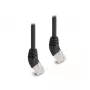 Netzwerkkabel DeLOCK RJ45 Cat.6A S/FTP 45° nach unten 0,25 m schwarz