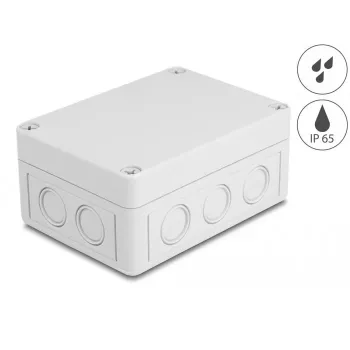 DELOCK Installationsgehäuse 130 x 93 x 57 mm grau ABS Außeneinsatz