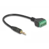 Audio-Kabel DeLOCK 66268 0,2 m 3,5 mm Buchse Klemme Stecker Schwarz Grün