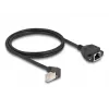 DeLOCK Netzwerk-Verlängerungskabel S/FTP RJ45 90° gewinkelt auf RJ45 Cat.6A 1 m schwarz