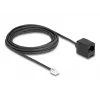 DeLOCK Telefonkabel RJ11-Stecker auf RJ45-Buchse schwarz 5 m