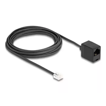 DeLOCK Telefonkabel RJ11-Stecker auf RJ45-Buchse schwarz 5 m
