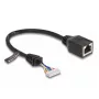 Netzwerkkabel DeLOCK 88006 RJ45-Buchse auf Stiftleiste Buchse Cat5e 0,23m Schwarz