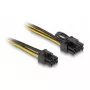 DeLOCK 83004 internes Stromkabel 0,5 m PCI-E 6-Pin auf 2 x 6+2-Pin