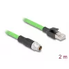 Netzwerkkabel DeLOCK M12 Kabel X-kodiert 8-polig Stecker auf RJ45 Stecker PUR TPU 2m