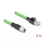 Netzwerkkabel DeLOCK M12 Kabel X-kodiert 8-polig Stecker auf RJ45 Stecker PUR TPU 2m