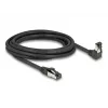 Netzwerkkabel DeLOCK RJ45 Cat.8.1 90° abgewinkelt / gerade 3 m schwarz