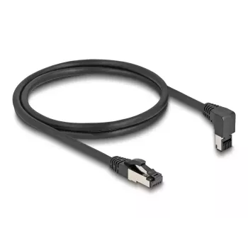 Netzwerkkabel DeLOCK RJ45 Cat.8.1 90° 3m Schwarz
