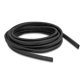 DELOCK Kunststoff-Flexibler-Oval-Kabelschutzschlauch 13,6 x 6,3 mm, 5 m, schwarz