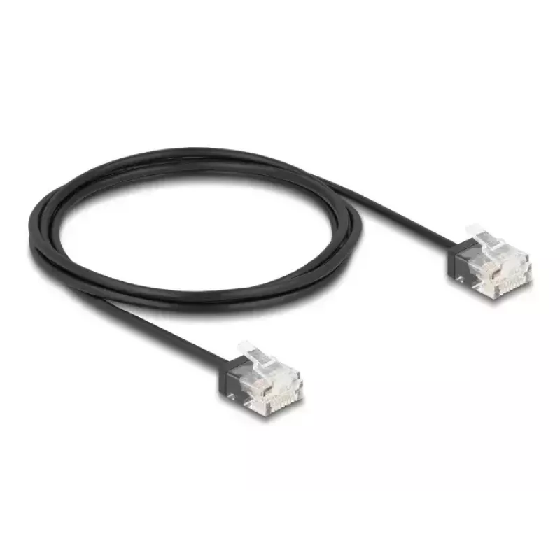 Netzwerkkabel DeLOCK RJ45 Cat.6 UTP Ultra schlank 2m Schwarz