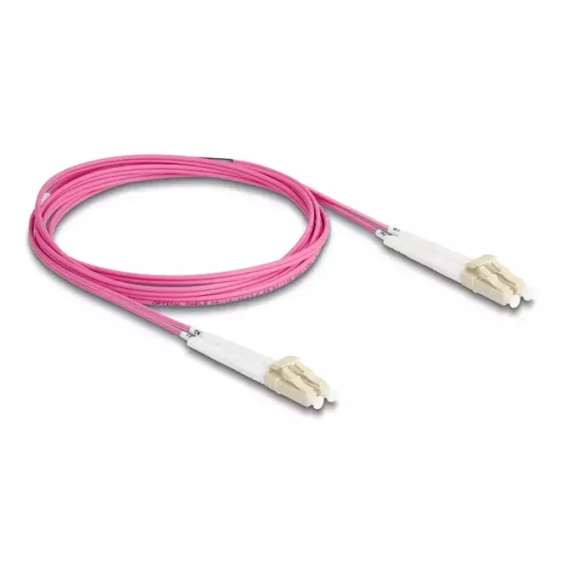 Optical Fiber Kabel DeLOCK LC Duplex auf LC Duplex OM4 2m
