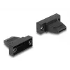 Kabeltülle DELOCK D-Sub-Gehäuse 9-polig für Flachkabel, Kunststoff, schwarz, 25×32×14 mm
