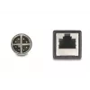 DeLOCK M12 Kabel X-codiert 8 Pin Stecker auf RJ45 Buchse Cat5e 0,5 m Schwarz