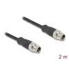 Netzwerkkabel DeLOCK M12 Kabel X-kodiert 8-polig Stecker auf Stecker Cat5e 2 m Schwarz