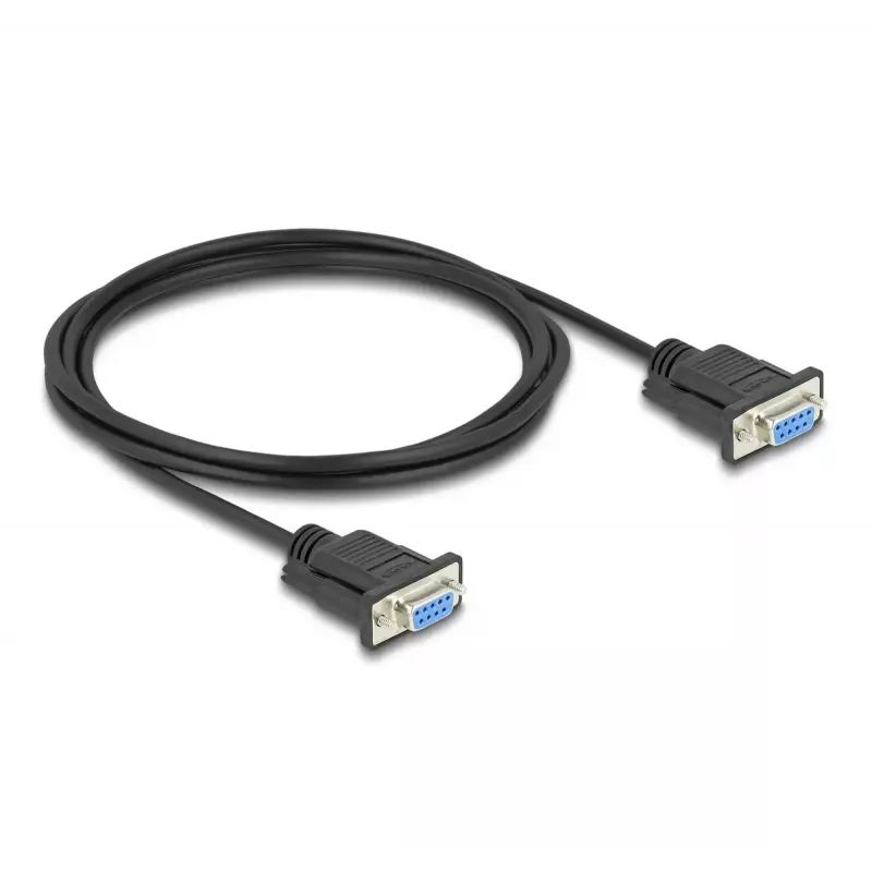 DeLOCK 86824 Serielles Kabel Schwarz 2 m DB-9