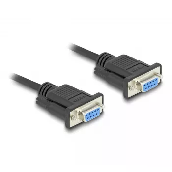 DeLOCK 86824 Serielles Kabel Schwarz 2 m DB-9