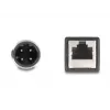 Industrielles Ethernet-Kabel DeLOCK M12 Kabel D-kodiert 4-polig Stecker auf RJ45 Buchse Cat5e 0,5m Schwarz