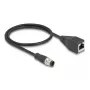 Industrielles Ethernet-Kabel DeLOCK M12 Kabel D-kodiert 4-polig Stecker auf RJ45 Buchse Cat5e 0,5m Schwarz