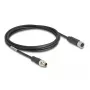 Netzwerkkabel DeLOCK M12 Kabel X-codiert 8-polig Stecker auf Buchse Cat5e 2 m Schwarz