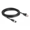 Netzwerkkabel DeLOCK M12 Kabel D-kodiert 4-polig Stecker auf RJ45 Stecker Cat5e 5 m Schwarz
