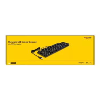 DeLOCK 12115 Gaming-Tastatur USB QWERTZ Deutsch Schwarz Mechanisch RGB