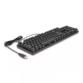 DeLOCK 12115 Gaming-Tastatur USB QWERTZ Deutsch Schwarz Mechanisch RGB