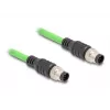 Netzwerkkabel DeLOCK M12 Kabel A-codiert 8-polig Stecker auf Stecker PUR (TPU) 5 m