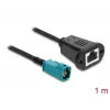 Koaxialkabel DELOCK 90699 mit HSD-Z- auf RJ-45-Steckverbinder, 1 m, schwarz/blau