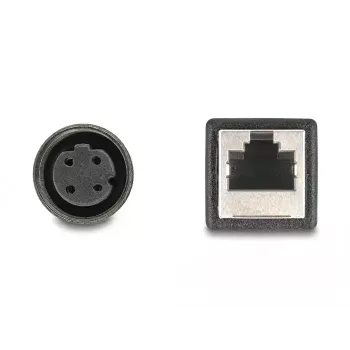 DeLOCK M12 Adapterkabel D-kodiert 4-polig Buchse auf RJ45 Buchse 50 cm