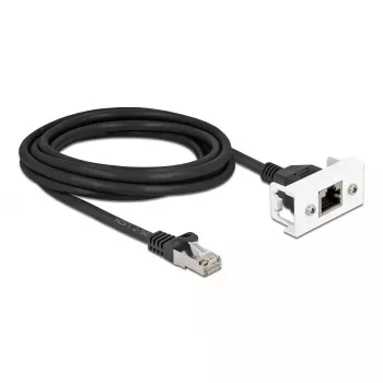 DeLOCK Netzwerk-Verlängerungskabel Cat.6A 3m S/FTP RJ45 Schwarz