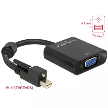 Videokabel-Adapter DeLOCK 62641 Mini DisplayPort auf VGA 0,25 m