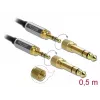 Audiokabel DeLOCK 85784 0,5 m 3,5 mm Schwarz Grau