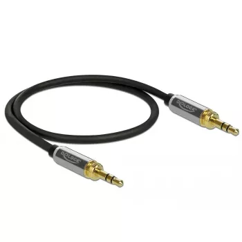 Audiokabel DeLOCK 85784 0,5 m 3,5 mm Schwarz Grau