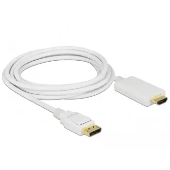 Video-Kabel-Adapter DeLOCK 83819 3m DisplayPort HDMI Weiß