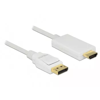 Video-Kabel-Adapter DeLOCK 83819 3m DisplayPort HDMI Weiß