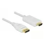 Video-Kabel-Adapter DeLOCK 83819 3m DisplayPort HDMI Weiß