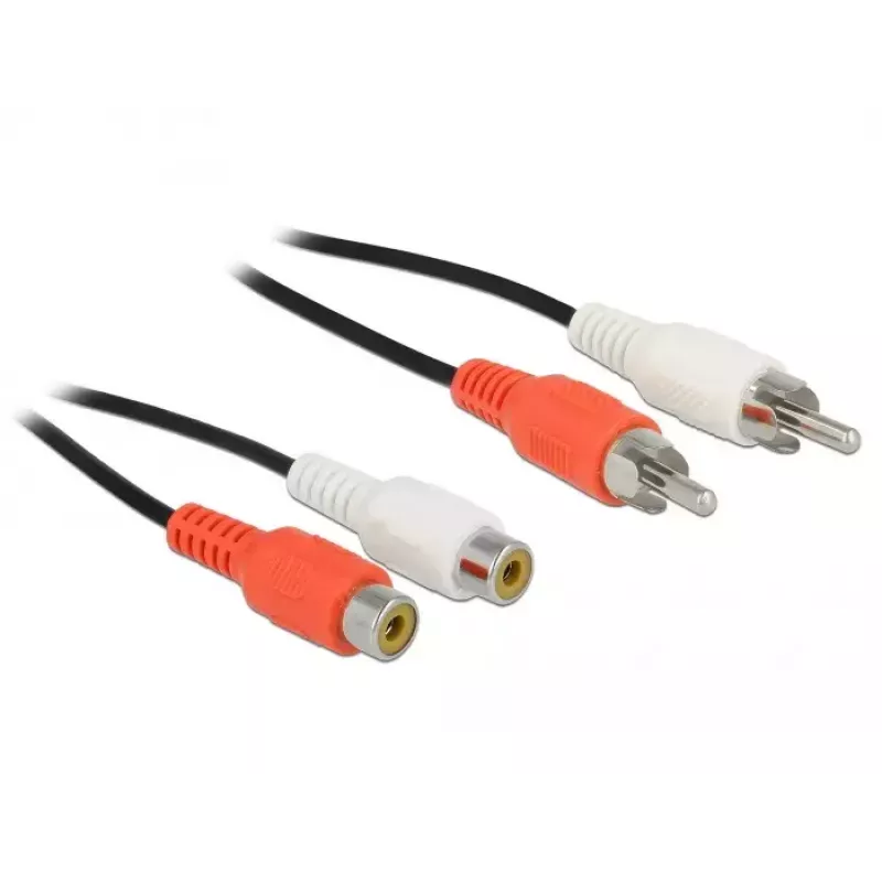 Audiokabel DeLOCK 85807 5m 2 x Cinch Schwarz Rot Weiß