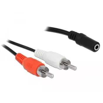 Audiokabel DeLOCK 85808 1,4 m 2xRCA 3,5 mm Schwarz Rot Weiß