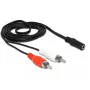 Audiokabel DeLOCK 85808 1,4 m 2xRCA 3,5 mm Schwarz Rot Weiß