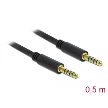 Audiokabel DeLOCK 85790 0,5 m 4,4 mm Schwarz