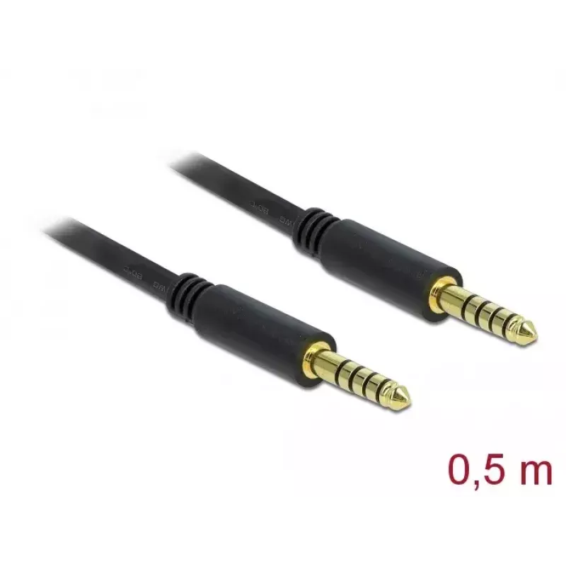 Audiokabel DeLOCK 85790 0,5 m 4,4 mm Schwarz